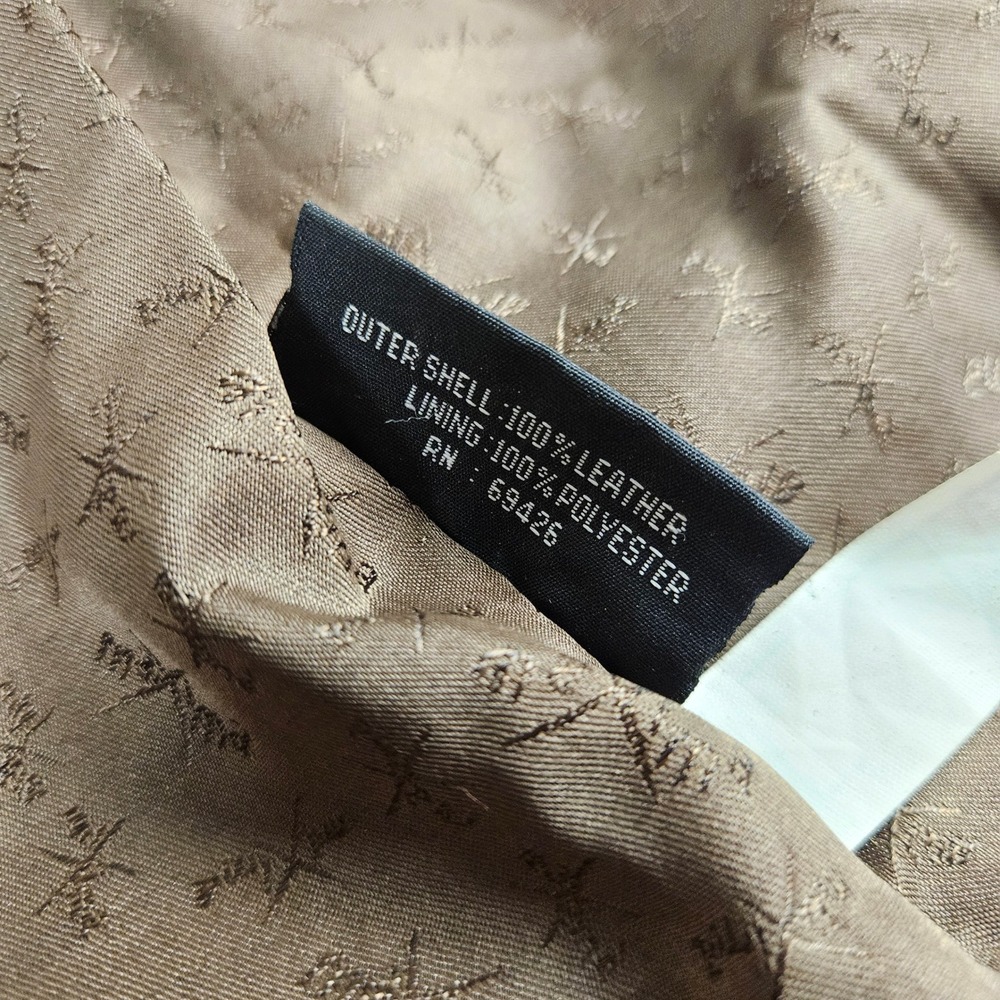Wilsons Leather Maxima Brown Leather Trench Coat Long Duster Jacket Womens Large - Picture 5 of 9